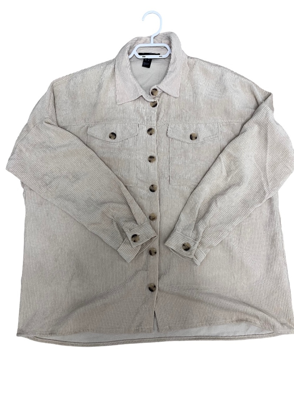 Streetwear Society Cream Corduroy Shirt Jacket